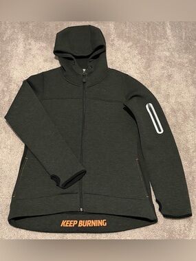 Orange Theory Women’s Full Zip Hooded Jacket Size Medium Keep Burning